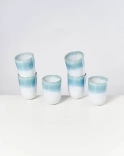 Alcachofra 6Er Set Becher Gros Grunblau