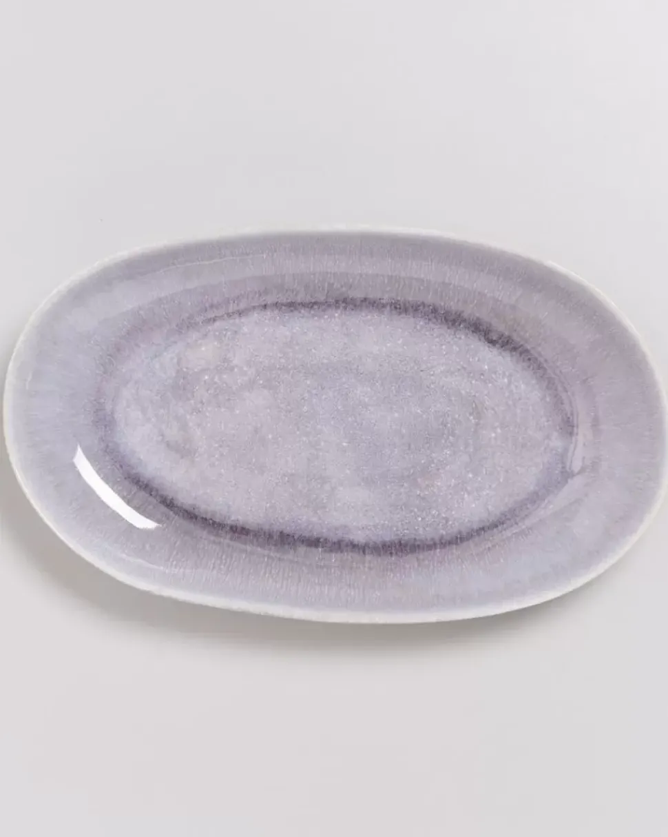 Alcachofra Servierplatte L Graublau