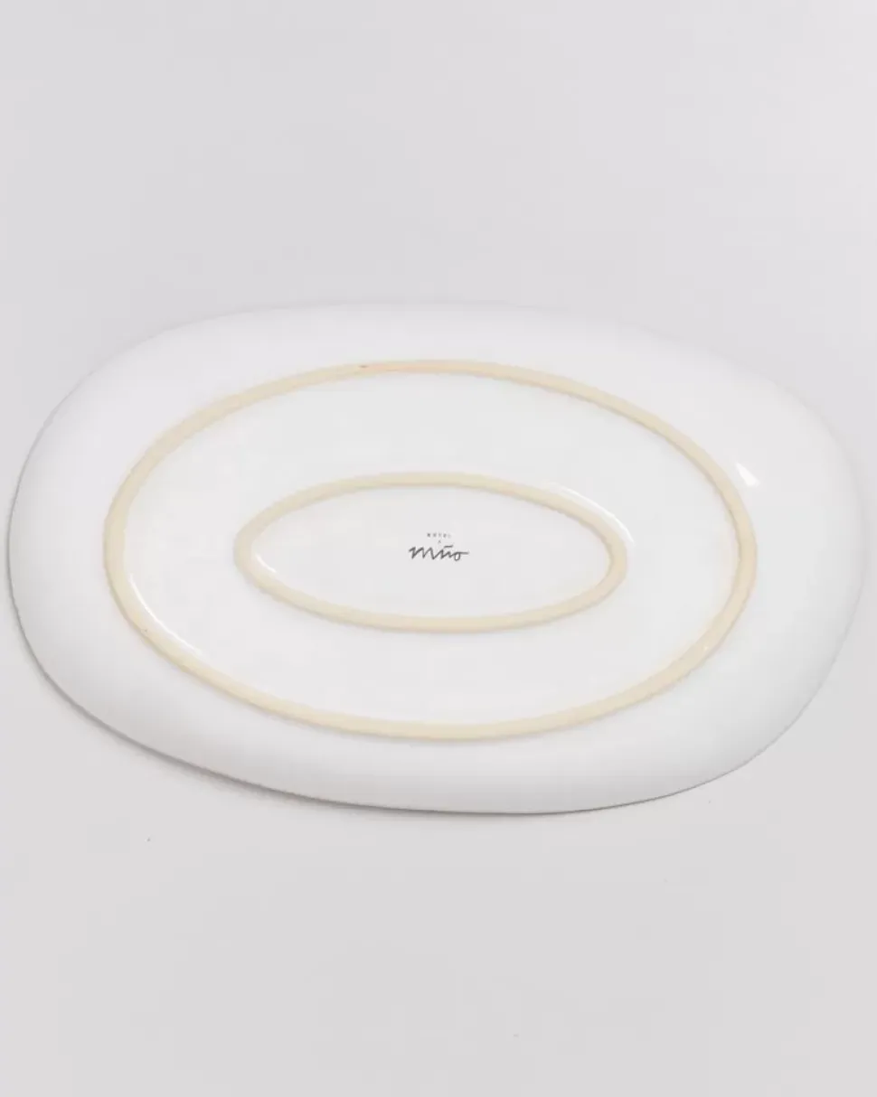 Alcachofra Servierplatte L Graublau