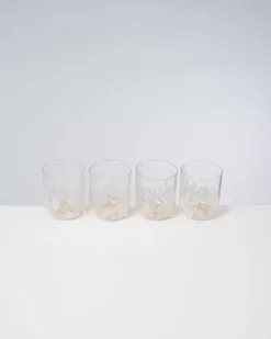 Alegria 4Er Set Glas Gros Drops Sand