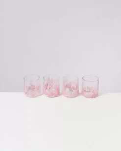 Alegria 4Er Set Glas Klein Big Drops Rosa