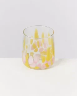 Alegria Glas Klein Big Drops Rosa Gelb