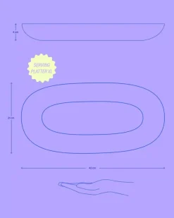 Areia Servierplatte Xl Pink