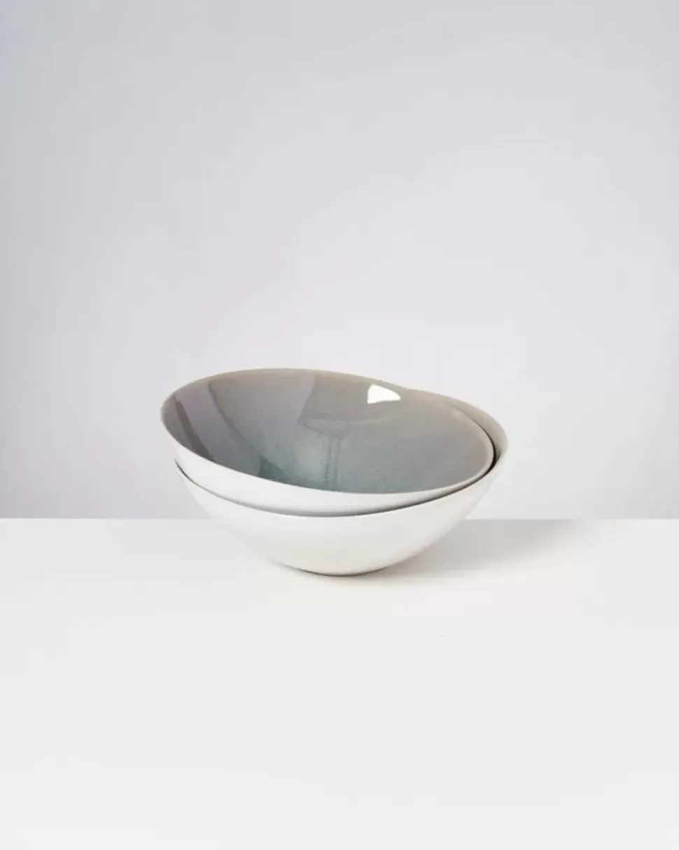 Areia Servierschale Klein Flach Grau