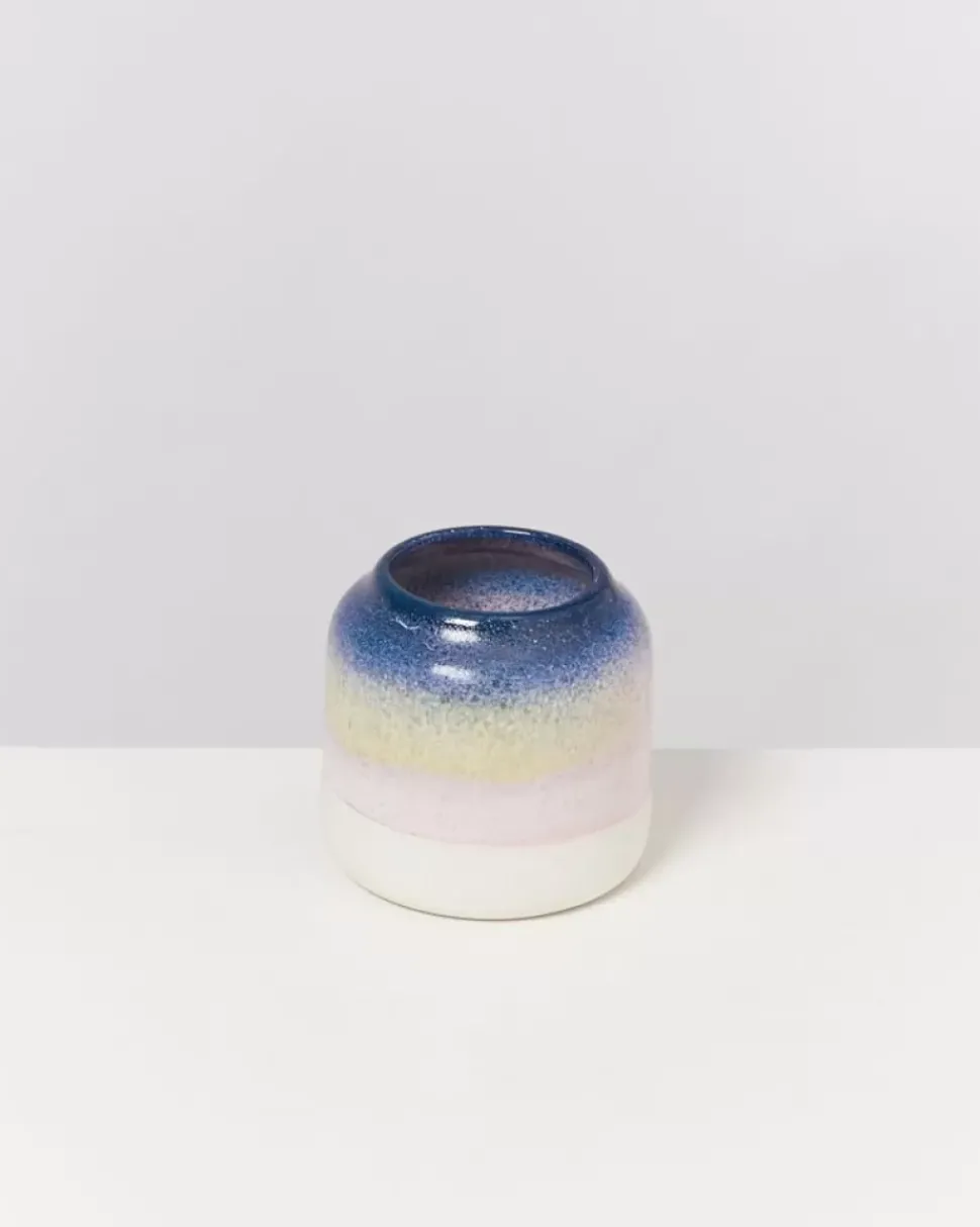 Bebe Vase Blau Rosa Gesprenkelt