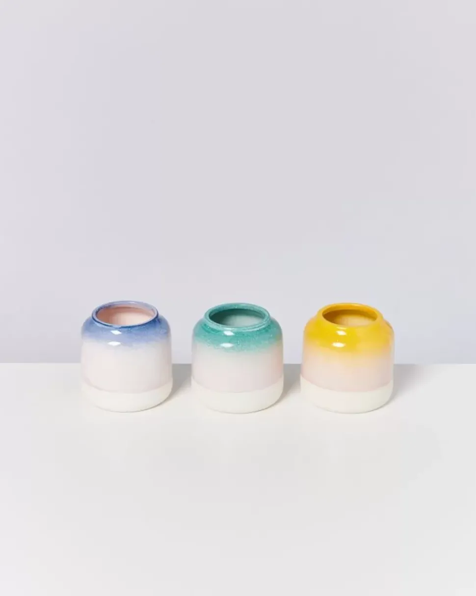 Bebe Vase Gelb Rosa Gesprenkelt