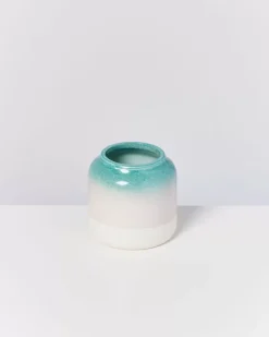 Bebe Vase Grun Rosa Gesprenkelt