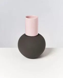 Bola Vase L Rose Grau