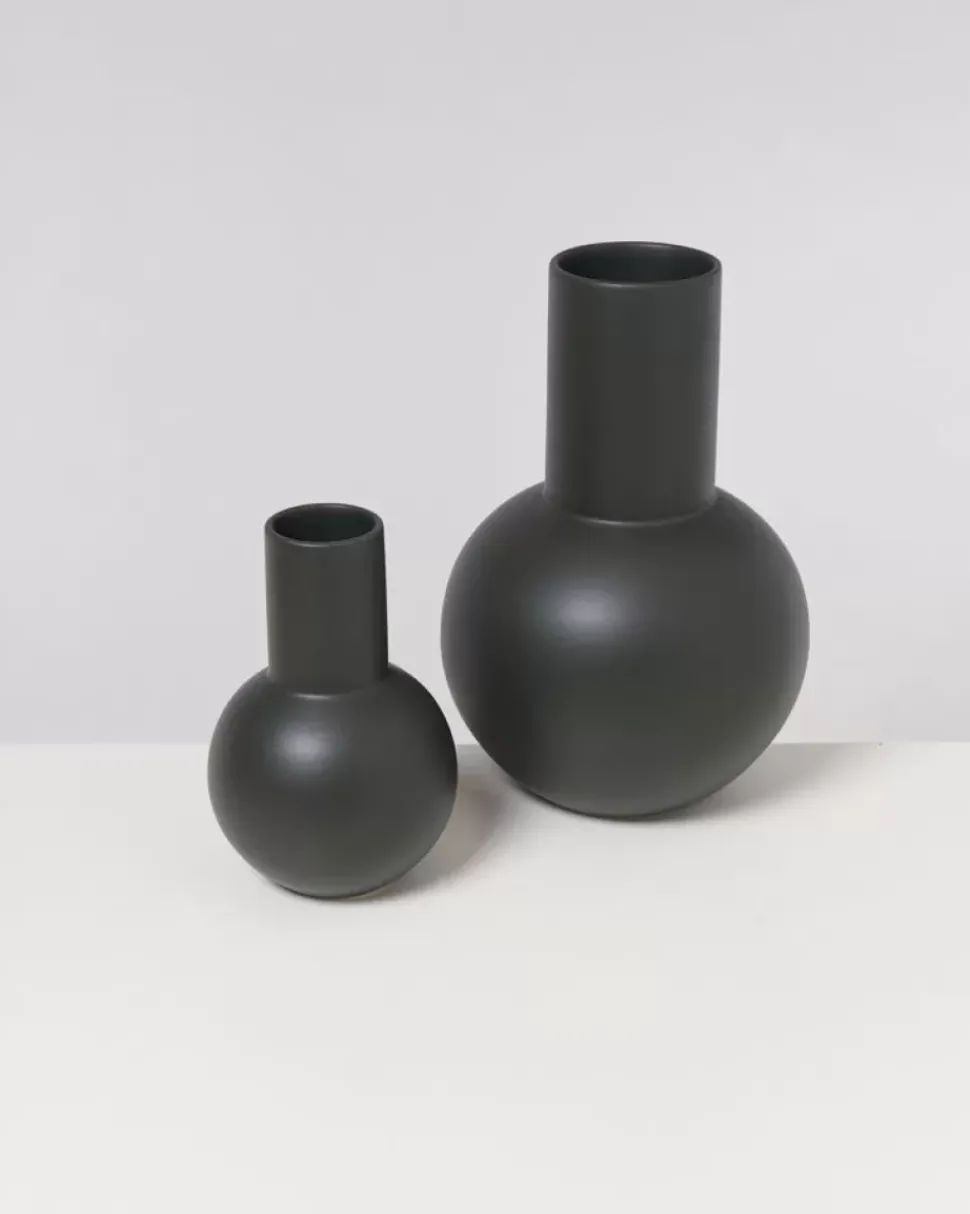 Bola Vase M Dunkelgrun