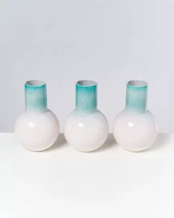 Bola Vase M Grun Rosa Gesprenkelt