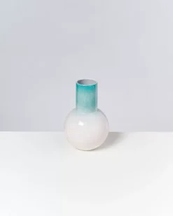 Bola Vase M Grun Rosa Gesprenkelt