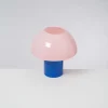Cogumelo Glaslampe Rosa Blau