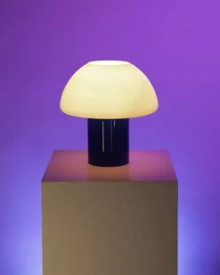 Cogumelo Glaslampe Rosa Blau