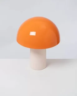 Cogumelo Keramiklampe Orange Sand