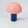 Cogumelo Keramiklampe Rosa Blau