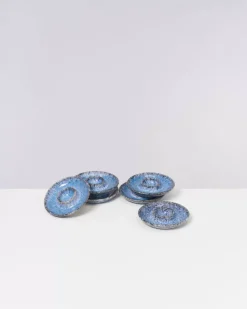 Cordoama 6Er Set Eierbecher Blau Gesprenkelt