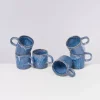 Cordoama 6Er Set Tasse Gros Blau Gesprenkelt