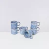 Cordoama 6Er Set Tasse Klein Blau Gesprenkelt