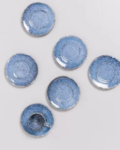 Cordoama Espresso-Untertasse Blau Gesprenkelt