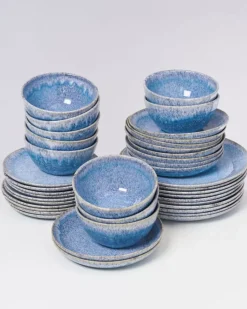 Cordoama Klassik Blau Gesprenkelt - 40 Teiliges Set