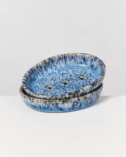 Cordoama Seifenschale Blau Gesprenkelt