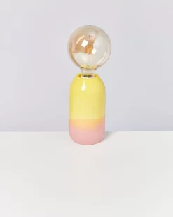 Farol Lampe Gelb Rose