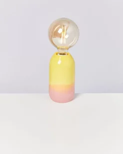 Farol Lampe Gelb Rose