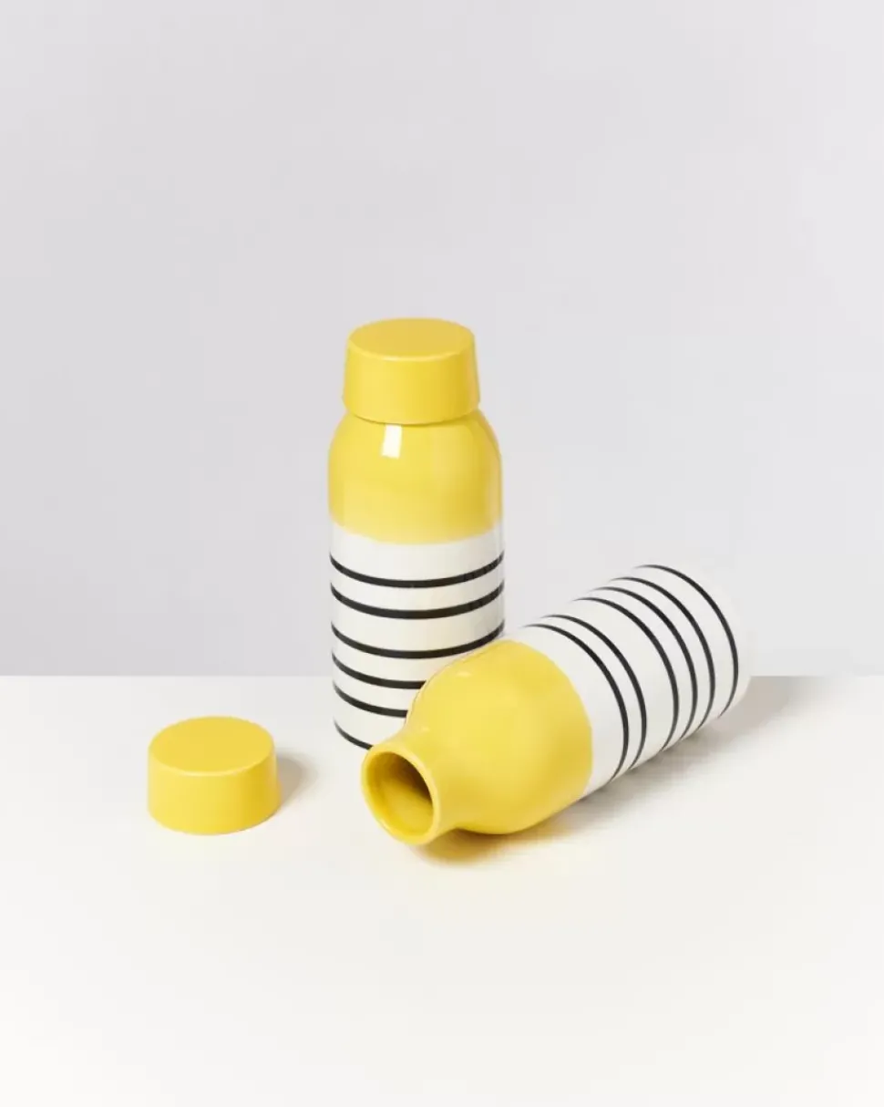 Garrafa Gelb Schwarz Gestreift