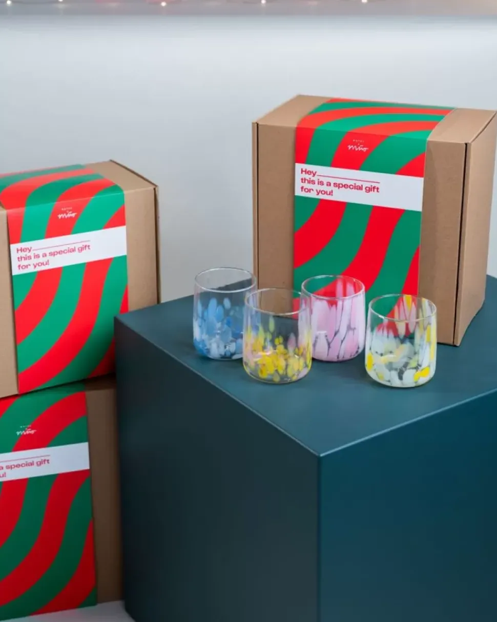 Geschenkbox - 4 X Alegria Glas Klein
