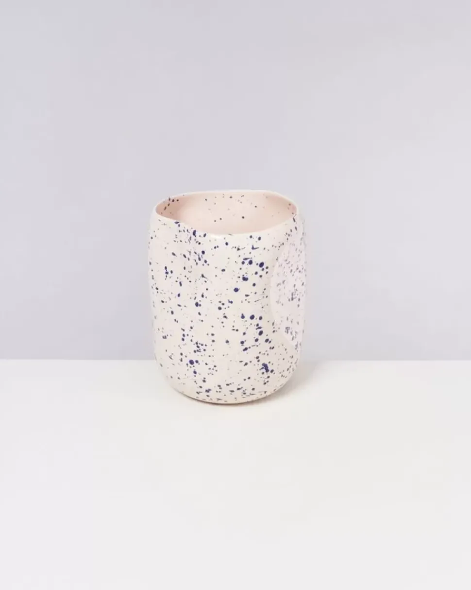 Joao Vase L Rose Blau Gesprenkelt