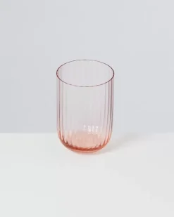 Joia Glas Riffled Pink Opal