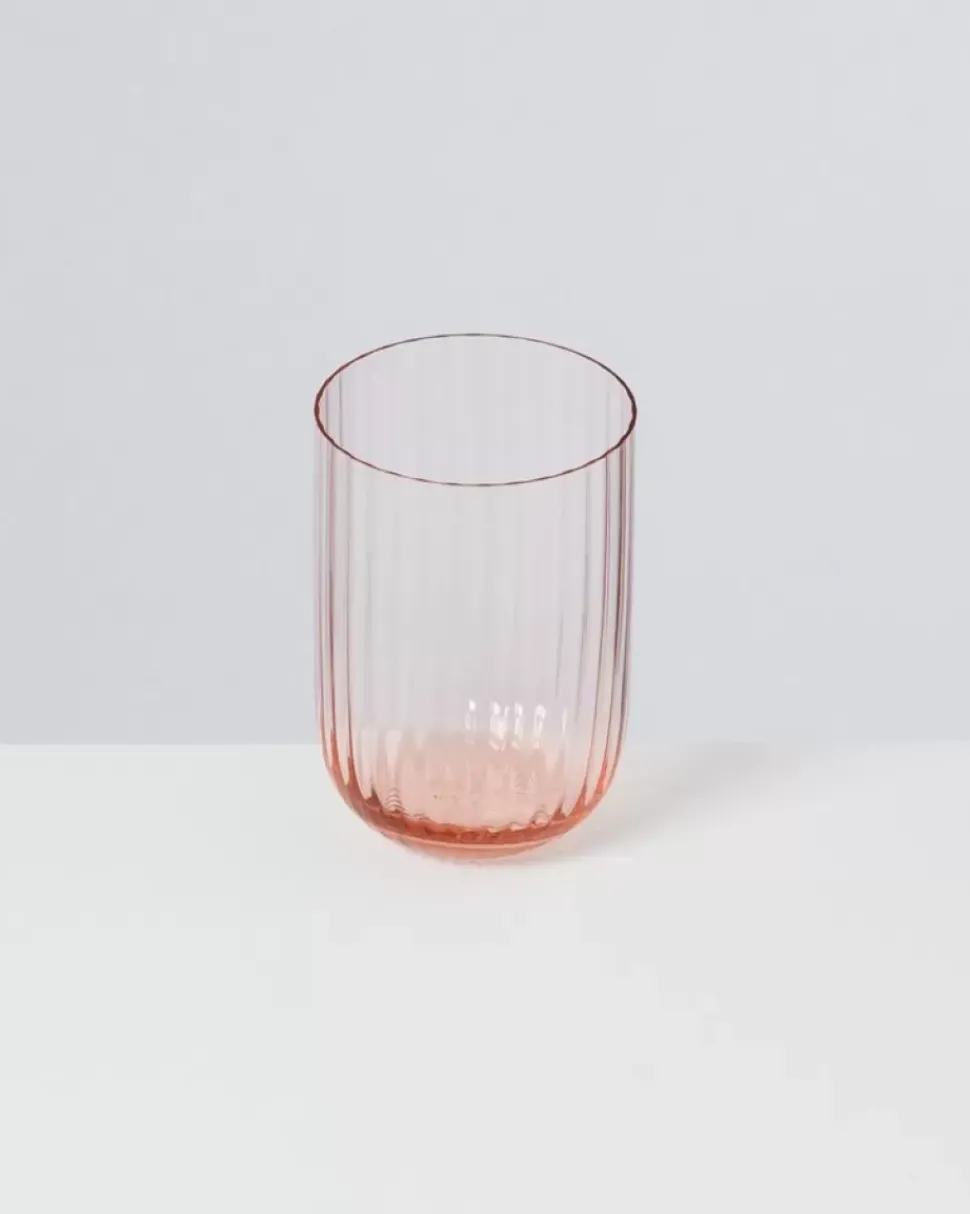 Joia Glas Riffled Pink Opal