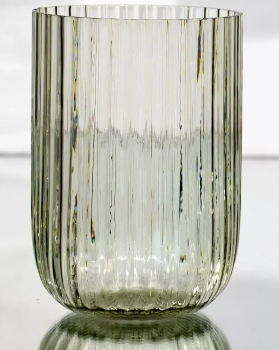 Joia Glas Riffled Smaragd