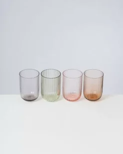 Joia Glas Riffled Smaragd