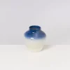 Madalin Vase Blau Rosa Gesprenkelt
