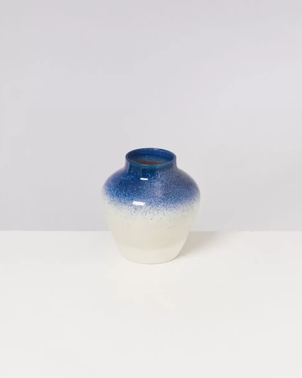 Madalin Vase Blau Rosa Gesprenkelt