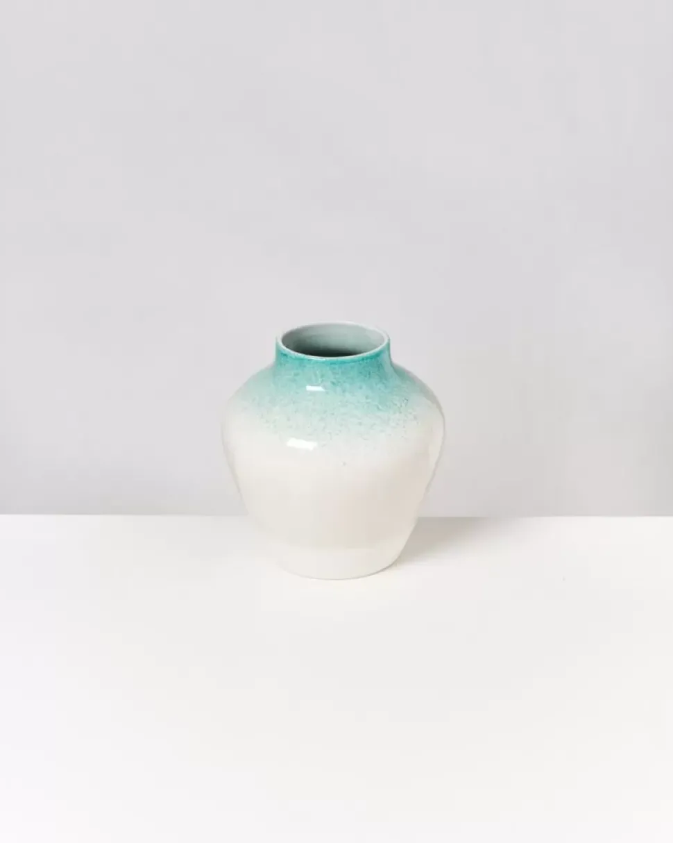 Madalin Vase Grun Rosa Gesprenkelt