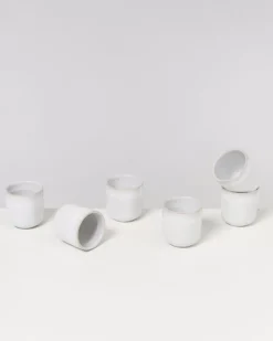 Melides 6Er Set Becher Klein White
