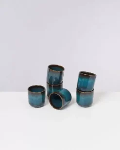 Melides 6Er Set Becher Klein Oceanblue