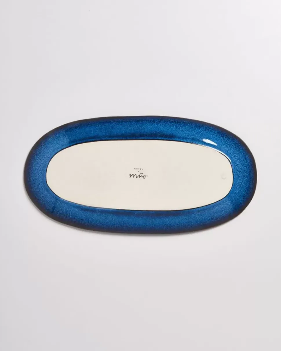Melides Servierplatte L Blue