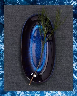 Melides Servierplatte L Deepseablue