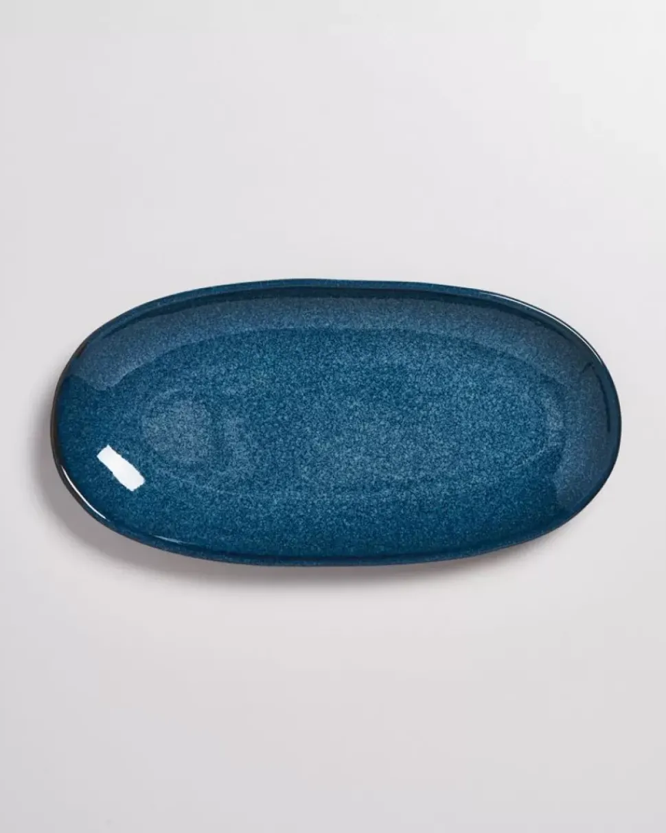 Melides Servierplatte L Navygreen
