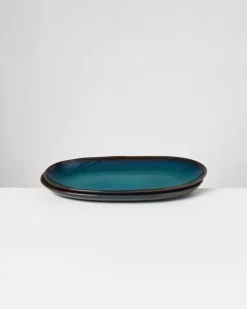 Melides Servierplatte L Oceanblue