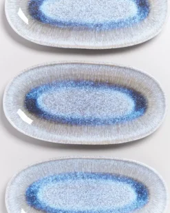 Melides Servierplatte L Stoneblue