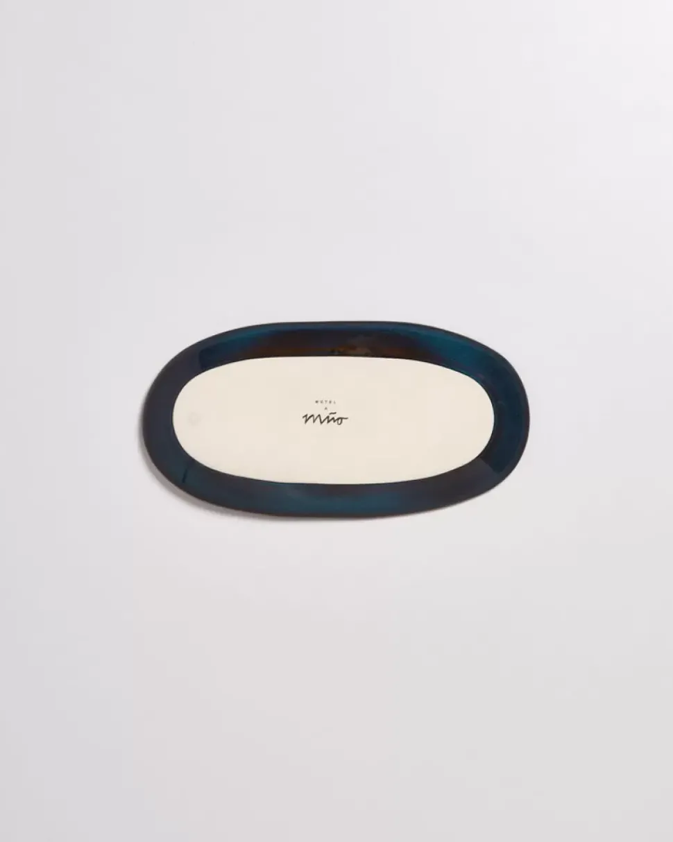 Melides Servierplatte M Oceanblue