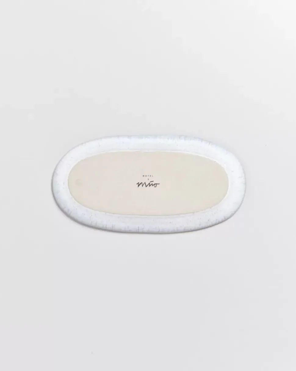 Melides Servierplatte M Stoneblue