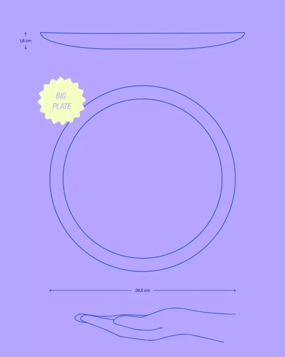 Melides Teller Gros Oceanblue