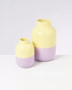 Nuno Vase L Gelb Lila