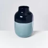 Nuno Vase L Navy Hellblau
