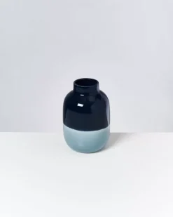 Nuno Vase M Navy Hellblau